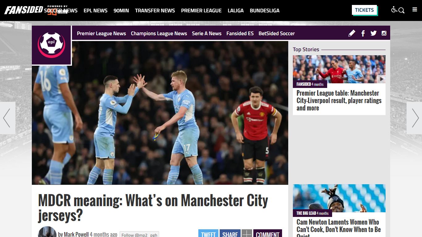 MDCR meaning: What's on Manchester City jerseys? - FanSided