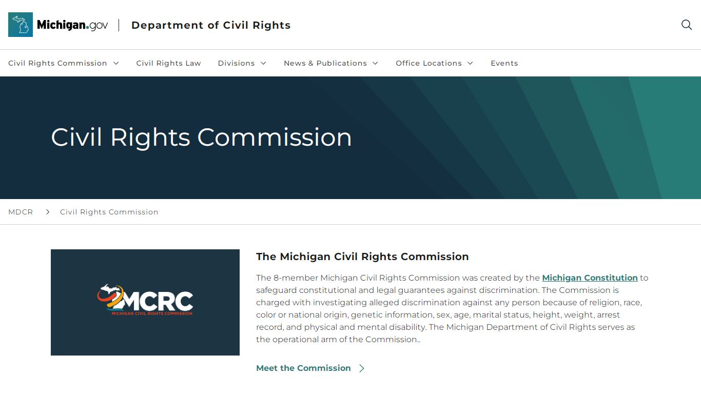 Civil Rights Commission - Michigan